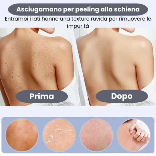 Asciugamano per doccia e peeling, con fibra naturale di bambù