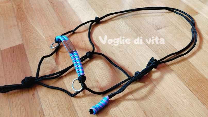 Capezza in corda con nasalina decorata Cobra weave