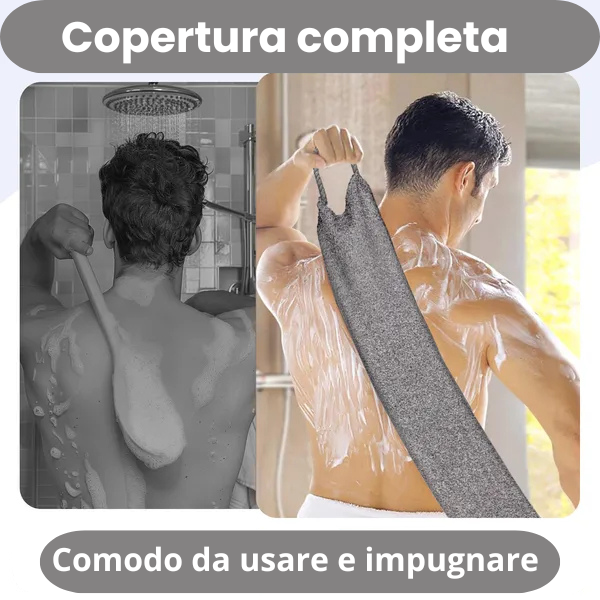 Asciugamano per doccia e peeling, con fibra naturale di bambù