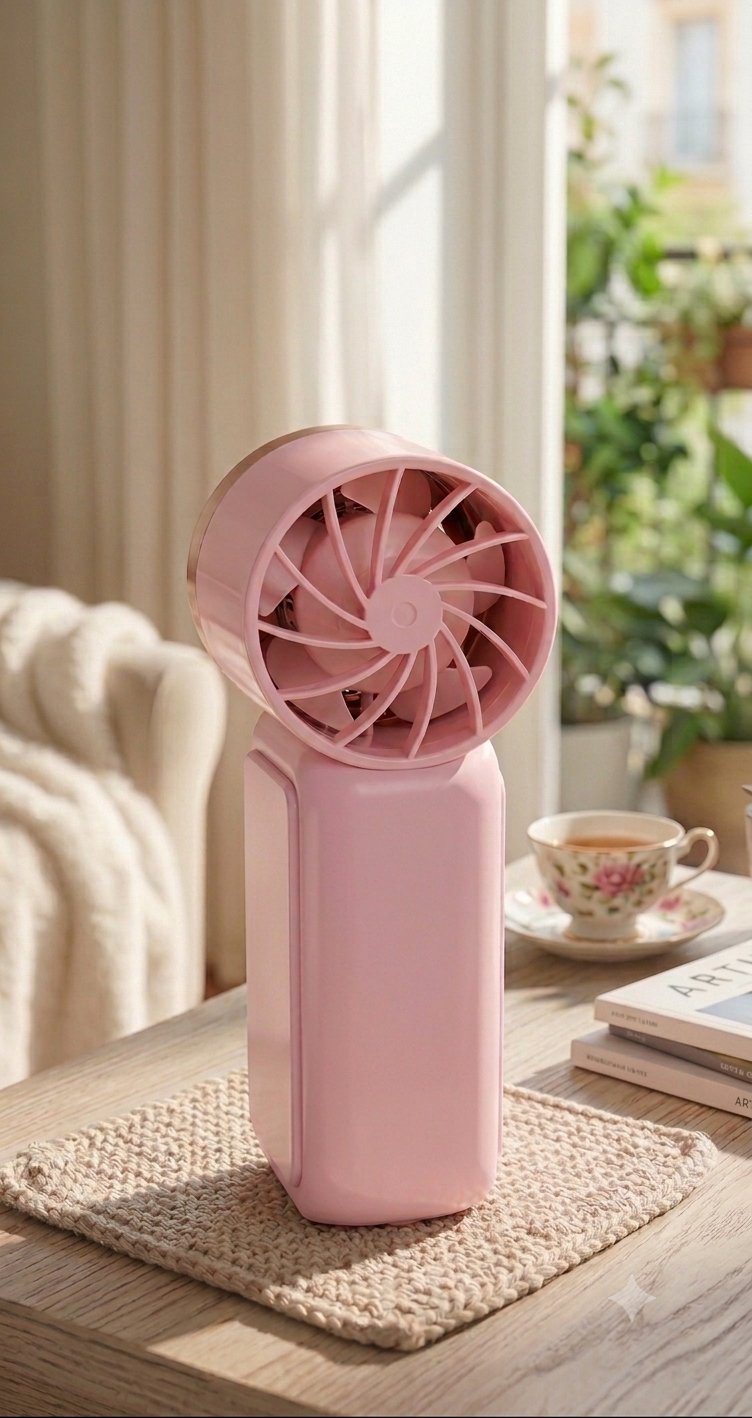 Mini ventilatore portatile, tascabile e ricaricabile