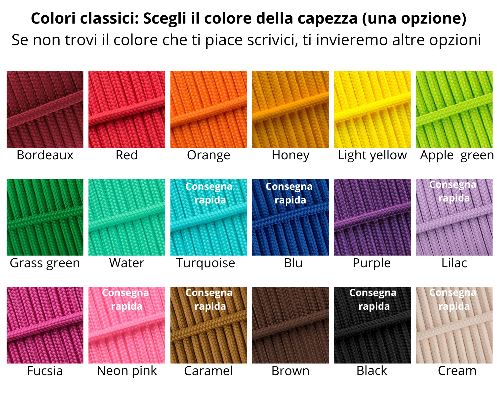 Capezza con nasalina decorata Cobra weave