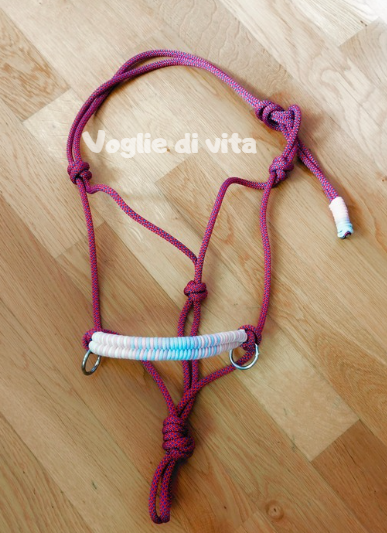 Prodotto disponibile: capezza con nasalina intrecciata Cobra Weave e anelle laterali