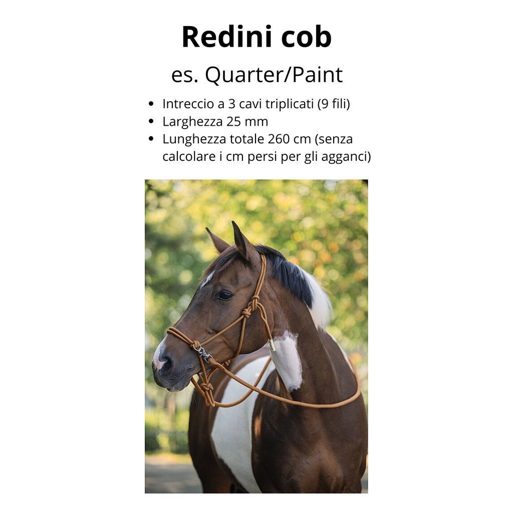 Redini in corda per monta inglese, intreccio a 3 cavi